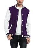 COOFANDY Men's High School Letterman Bomber Style Baseball Jacket College Bomber Jacket