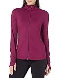 Amazon Essentials Women's Brushed Tech Stretch Athletic Lightweight Full-Zip Jacket (Available in Plus Size), Plum, 6X