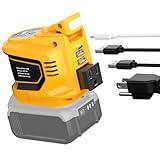 200W Portable Power Inverter for DeWALT 20V,Ecarke Outdoor Generato Battery Converter with 2 USB&LED&AC Battery Powered Outlet,Convert DC 18V/20V to AC 110V-120V Portable Power Station(Tool Only)