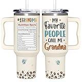 Couple Fox Grandma Gifts from Grandkids - Grandma Mothers Day Gift - Grandma Birthday Gifts - Christmas Gifts for Grandma - Mothers Day Gifts Ideas for Grandma - Grandma Tumbler 40oz with Handle