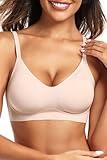 Vertvie Womens Seamless Bra No Underwire Comfort Push Up Bras Buttery Soft Wireless Bralette Full Coverage Sport Everyday Bra(Skin,Medium)