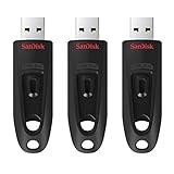 SanDisk 32GB 3-Pack Ultra USB 3.0 Flash Drive 32GB (Pack of 3) - SDCZ48-032G-GAM46T, Black