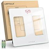 LOFTILLA Bathroom Scale for Body Weight, Highly Accurate Weight Scale for Home Used, Digital Scale with Sturdy Tempered Glass, Bathroom Scales for Weight with Bright LED Display, 400lb