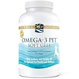 Nordic Naturals Omega-3 Pet, Unflavored - 180 Soft Gels - 330 mg - Fish Oil for Dogs with EPA & DHA - Promotes Heart, Skin, Coat, Joint, & Immune Health