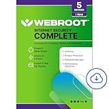 Webroot Internet Security Complete | Antivirus Software 2024 | 5 Device | 1 Year Download for PC/Mac/Chromebook/Android/IOS + Password Manager, Performance Optimizer and Cloud Backup