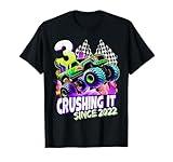 Birthday Boys Monster Truck 3 Year Old 3rd Birthday Party T-Shirt