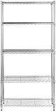 Amazon Basics 5-Shelf Adjustable Heavy Duty Steel Wire Rack Storage Shelving Organizer for Kitchen, Garage, 36" L x 14" W x 72" H, Silver