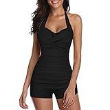 One Piece Swimsuit Women Slimming Full Coverage Swimsuits Ruched Criss Cross Bathing Suit Modest Swimsuits for Women