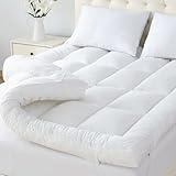 WhatsBedding 5 Inch Memory Foam Mattress Topper Queen for Back Pain, 100% Cotton Extra Soft Pillow Top Mattress Topper, 2000GSM Fluffy Shredded Memory Foam Filled & Thicked Down Alternative-Lined