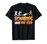 RUNNING 365 Zombies Hate Fast Food Funny Halloween Running T-Shirt