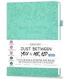 Just Between You and Me Kid Journal - A Back & Forth Journal for Grown-Up & Kid / Parent & Child to Strengthen Bond, Build Communication, and Share Memories, Interactive Writing Prompts for Kids & Adults, Gift for Girls Boys, 7"X10"-Mint Green