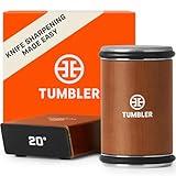 The Original Tumbler Rolling Knife Sharpener™ - Ultimate Fathers Day Gift - Knife Sharpening Made Easy - Knife Sharpener Tool for Kitchen Knives - Knife Sharpener Kit Offers 15 & 20 Degree Sharpening