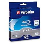 Verbatim BD-R 25GB 16X Blu-ray Recordable Media Disc - Spindle - 97238, Branded, 10 Pack