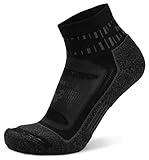 Balega Blister Resist Performance Quarter Athletic Running Socks for Men and Women (1 Pair), Black, Large