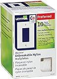 Leviton PJ26-WM 1-Gang Decora/GFCI Decora Wallplate, White, 10-Pack