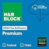 (Old Version) H&R Block Tax Software Premium 2023 with Refund Bonus Offer (Amazon Exclusive) (PC/MAC Download)