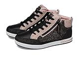 Skechers Girls Shoutouts-Style STRUT Sneaker, Black/Rosegold, 1 Little Kid