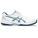 ASICS Men's Gel-Game 9 Tennis Shoes, 12, White/RESTFUL Teal