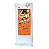 Gorilla Hot Glue Sticks, Full Size, 8" Long x .43" Diameter, 20 Count, Clear, (Pack of 1)