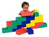 24pc Jumbo Blocks Preschool Set - 8" and 4" Large Building Blocks for Toddlers - Stackable - Creative and Educational Development for Children by Kids Adventure