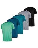 5 Pack: Boys Mesh Short Sleeve Shirts Crew Neck Boy Shirt T-Shirt Tshirt Tops Tees Girls Youth Teen Active Wear Athletic Quick Dry Basketball Gym Sport Undershirt Tee Soccer Top -Set 12,Medium 8-10