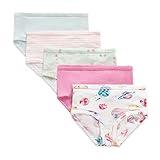 Burt's Bees Baby Baby Toddler Girl Underwear, Organic Cotton, Pack of 5, Planets & Unicorns, 2-3T