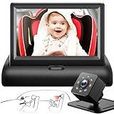 Baby Car Mirror with 4.3'' HD Night Vision Function Display, Safety Car Seat Camera with Wide Crystal Clear View, Easily Observe The Baby’s Move(Not USB)