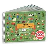 Cupkin Farm Animal Sticker Book Activity for Kids, Toddler Airplane Travel Essentials, 500+ Horse Stickers for Kids + 12 Scenes + 12 Coloring Book Pages, Cow Lover Children's Gift, Crafts Ages 2-8