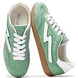 Project Cloud Sneakers for Women - Lace-Up Shoes for Women Trendy Women Sneakers with Memory Foam Insole Women's Fashion Sneakers Non-Slip Womens Shoes (Irita, Green Multi, 9)