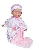 JC Toys La Baby Caucasian Baby Doll Set – 11 Inch Soft Baby Doll | Washable |Removable Pink Outfit w/ Hat & Blanket | For Children 12 Months +