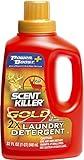 Scent Killer Gold Scent Free Laundry Detergent for Hunting Gear with Power Boost Plus Odor Eliminator, 32 Fluid Ounces