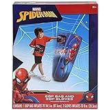 Spiderman Spider-Man Inflatable Bop Bag & Bop Gloves Set Kids Punching Bag with Gloves, Freestanding Superhero Blow Up Bouncing Boxing Bag for Exercise, Durable Heavy Duty Indoor and Outdoor - 34.5"