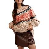 Free People Womens Festive Frost Sweater Festive Frost Combo X-Small