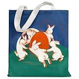 TiTkaiVi Easter Canvas Tote Bag for Woman, Cotton Bags for Shopping Beach Grocery, Aesthetics Canvas Tote Bag