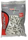 PRIDE GOLF TEE unisex adult 50 Count Bag Golf Tees, White, 2.125 US