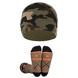 Hunting Gifts for Men, Funny Winter Hat Beanie Cap and Socks, Gifts for Men Booys Dad Boyfriend Grandpa Unique Gifts