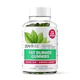 Zenwise Health Fat Burner Gummies - Appetite Suppressant for Weight Loss with Green Tea Extract and Garcinia Cambogia for Metabolism + Green Coffee Bean and Raspberry Ketone - 60 Count Apple Gummies