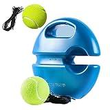 Q&F Tech Tennis Trainer Rebound Ball Set, Solo Tennis Practice Reaction Kit/Ball, Portable Tennis Self Training Tool/Device, 1 Training Base and 2 String Balls for Beginners/Adults - 1base+2balls