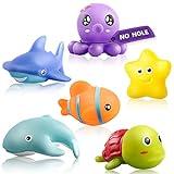 Hely Cancy Infant Bath Toys for 18 Months - No Hole Animal Bathtub Toys, Baby Bath Tub Toys