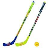 Franklin Sports NERF Proshot Kids Hockey Sticks+Ball Set-2 Player Youth Indoor+Outdoor NERF Hockey Set-2 in 1 Knee+Floor Hockey Sticks-(2)NERF Proshot Youth Hockey Sticks+(1)Foam Hockey Ball Included