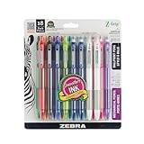 Zebra Pen Z-Grip Retractable Ballpoint Pen and Mechanical Pencil Set, 18-Pack Assorted Ink Pens and HB #2 Mechanical Pencil, Medium Point, Assorted Barrel Colors, Smooth Writing (23618)
