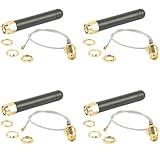 DIYmalls 915MHz LoRa Antenna 2dBi U.FL to SMA Connector for Heltec 915 MHz Lora 32 V3 CubeCell HTCC-AB02S LoRa GPS Mesh Node T114 Board (Pack of 4)