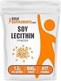 BulkSupplements.com Soy Lecithin Powder - Lecithin Supplement, Nutritional Supplement, Food Grade - Gluten Free, 1.2g per Serving, 500g (1.1 lbs) (Pack of 1)