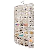 BB Brotrade Hanging Jewelry Organizer,Accessories Organizer,80 Pocket Organizer for Holding Jewelries（Beige）