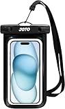 JOTO Universal Waterproof Pouch Case for iPhone 16 15 14 13 Plus Pro Max, IPX8 Cellphone Dry Bag 12 11 Pro Max XR X 8 7 6S Plus SE, Galaxy S23 S22 S21 S20+ S20 S10 Plus Note, Pixel up to 7" -Black