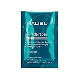 Malibu C Miracle Repair Hair Reconstructor with Cooling Menthol (1 Packet) - Nourishing Hair Repair Treatment for Weak, Damaged Strands - Scalp Invigorating Hair Care