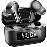 TOZO Hybrid Active Noise Cancelling Wireless Earbuds, 6 Mics Smart Noise Cancelling 55H Playtime, 32 Preset EQs via APP, Bluetooth 5.3 ENC AI Call Ear buds, IPX8 Waterproof Headphones with LED Display