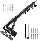 LOMTAP Ring Light Wall Mount Adjustable 45.7" Boom Arm Stand for Photography Lighting Studio, Camera Triangle Wall Mount, Sturdy Alloy Support for Salon, Tatto Light, Barber Shop, Strobe