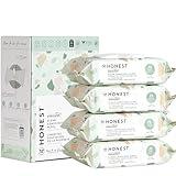 The Honest Company Clean Conscious Unscented Wipes | Over 99% Water, Compostable, Plant-Based, Baby Wipes | Hypoallergenic for Sensitive Skin, EWG Verified | Geo Mood, 288 Count