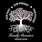 Family Reunion Memory Book: Keepsake Sign In Memory Guest Book For Family Gathering With More than 100 Spaces--Write In Name, Address, Birthday, Parents, Sibling...Black, White & Red